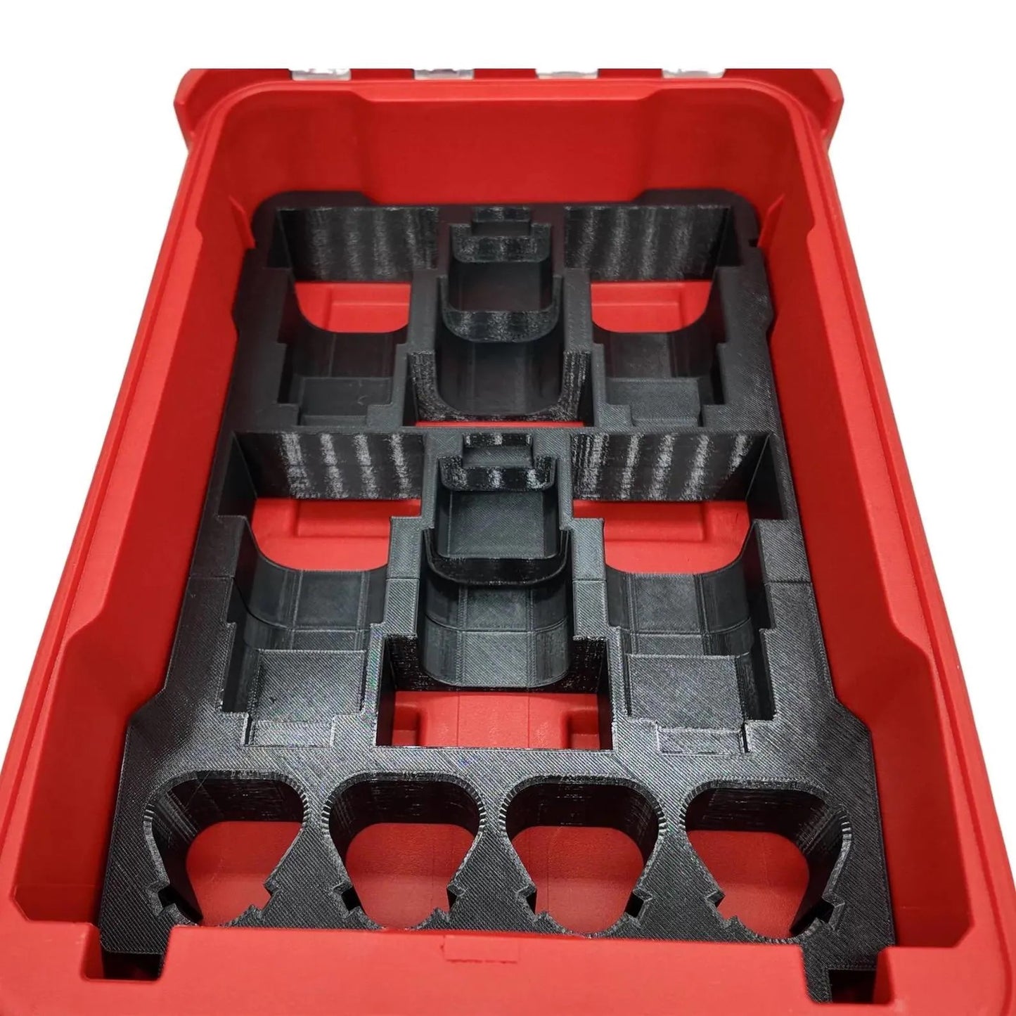 Milwaukee Packout Insert 10cm Height 10X M12 Battery Storage Organiser Box Tray