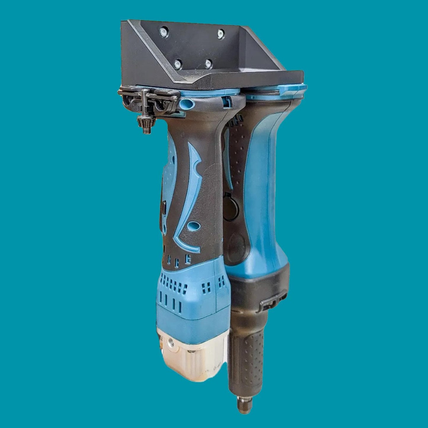 Makita Battery and Tool Dual 2 in 1 Wall Storage Mount Holder Hanger Organiser for Power Tool Makita 18V LXT Van Garage Wall Mount