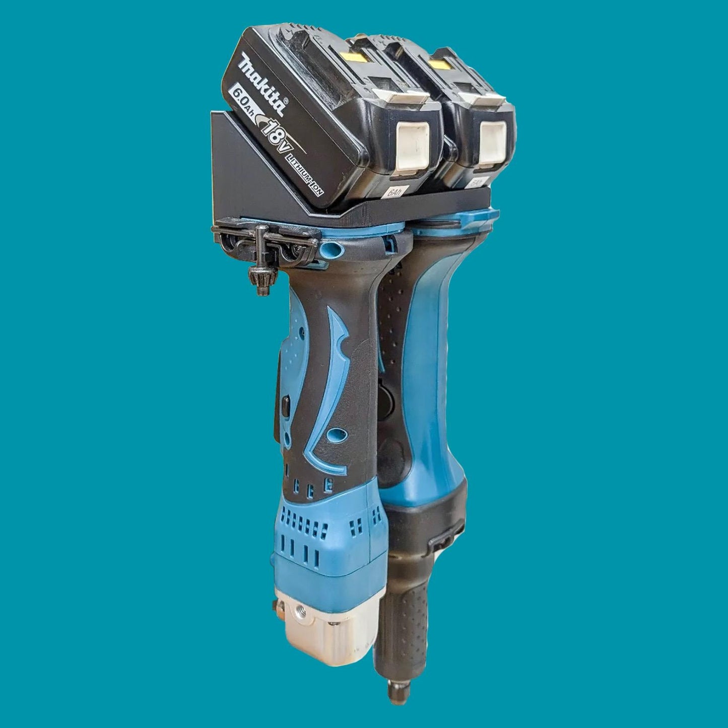 Makita Battery and Tool Dual 2 in 1 Wall Storage Mount Holder Hanger Organiser for Power Tool Makita 18V LXT Van Garage Wall Mount