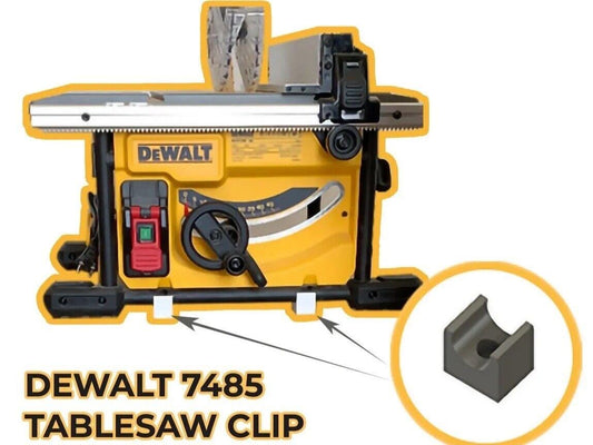 DEWALT DWE7485 4X Table Saw Clip Bracket – Tool Mount Holder for Fastening | Heavy-Duty Saw Accessory for Secure Tool Mounting