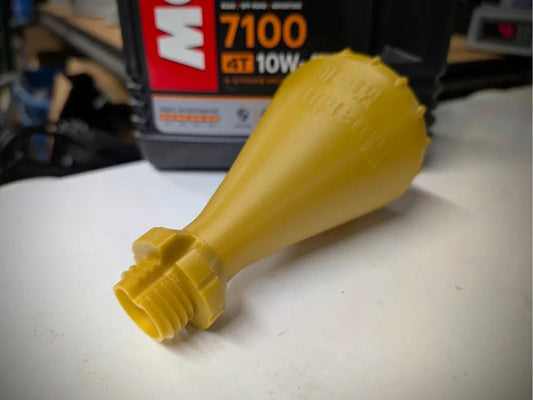 Yamaha MT10 / R1 Motorcycle Oil Funnel Thread-In Vented Easy Oil Changes BLACK
